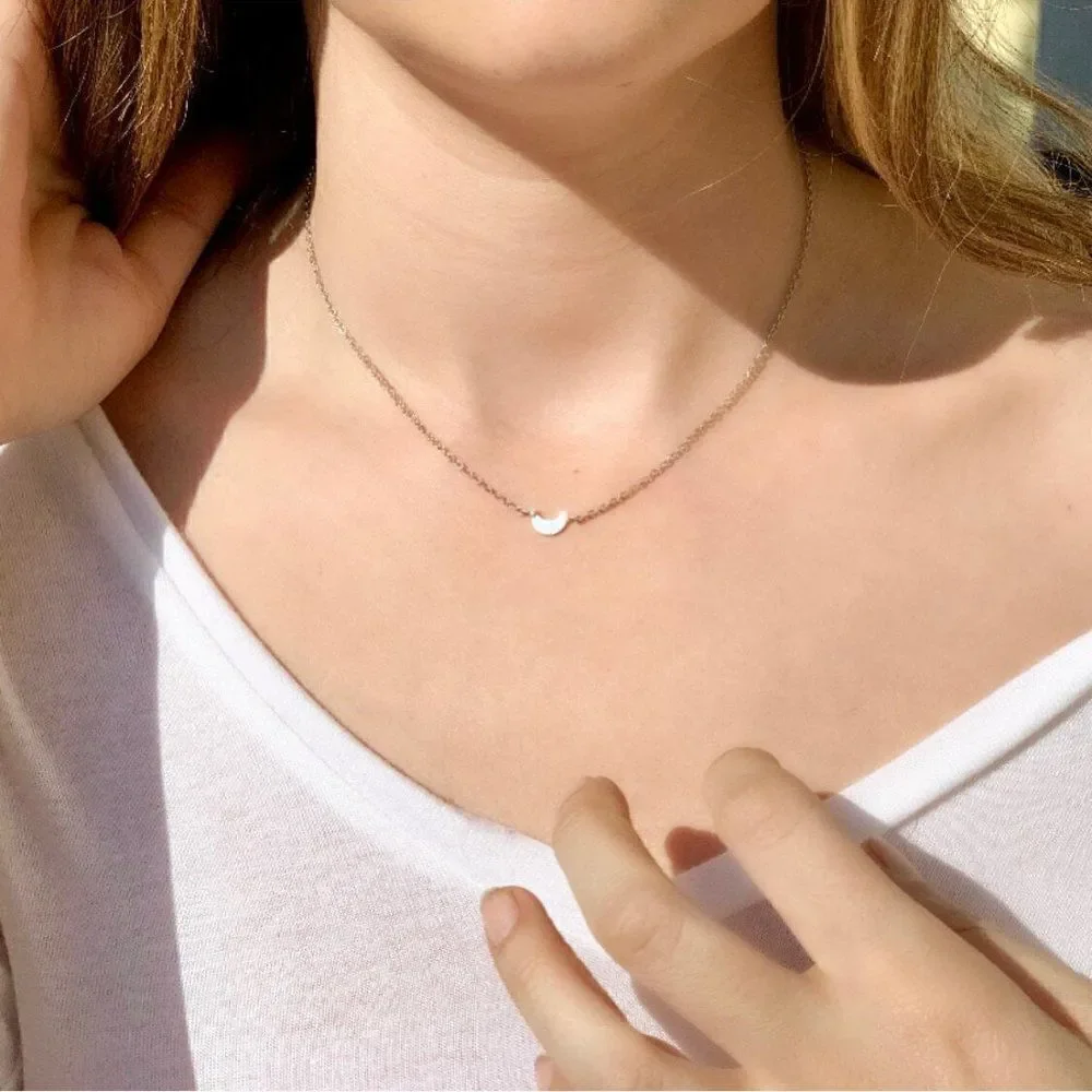 HighMaintenanceHippie Sterling Silver Crescent Moon Goddess Necklace